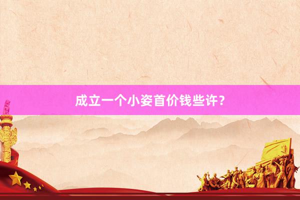 成立一个小姿首价钱些许？
